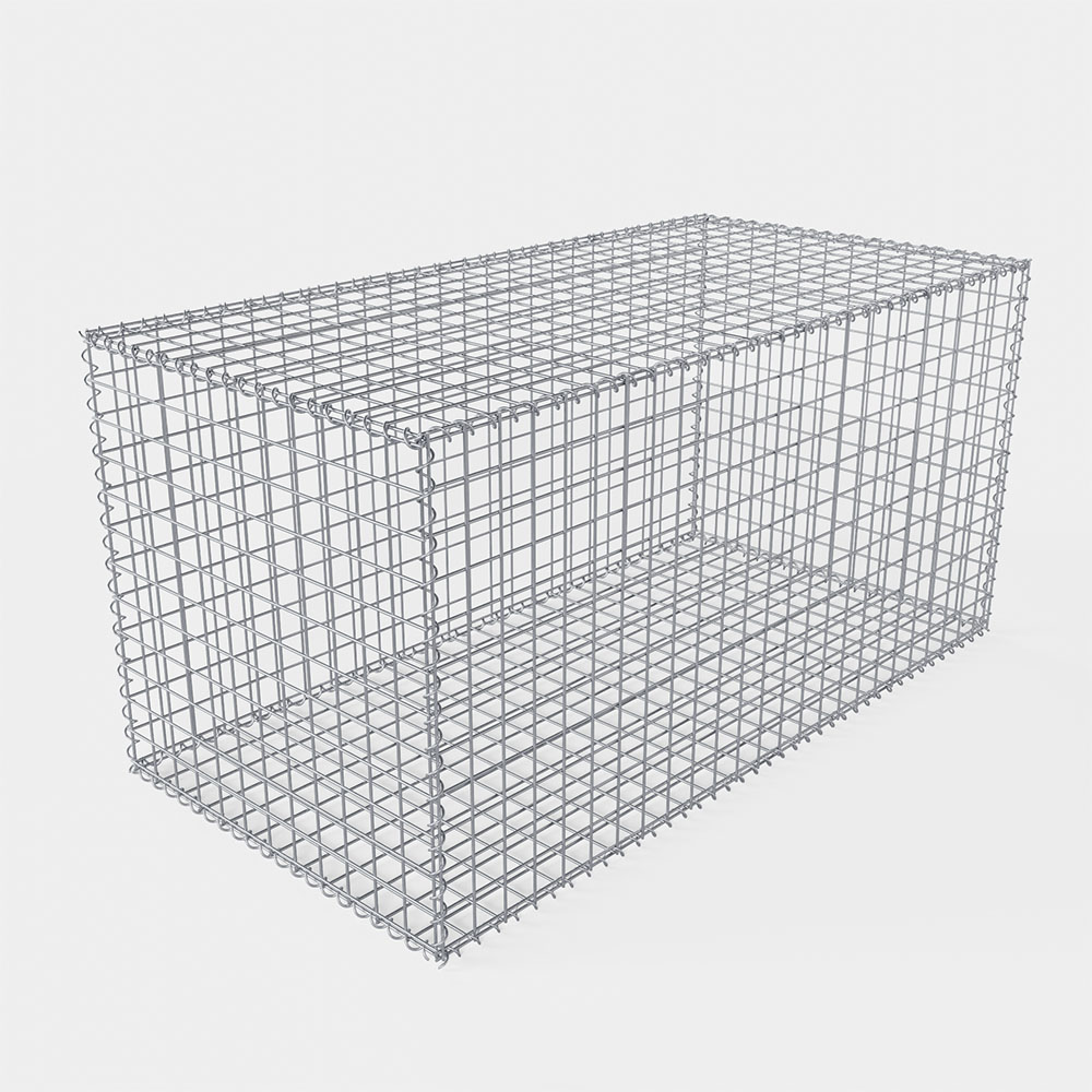 Gabion 2000×1000×1000 mm fylld med sten
